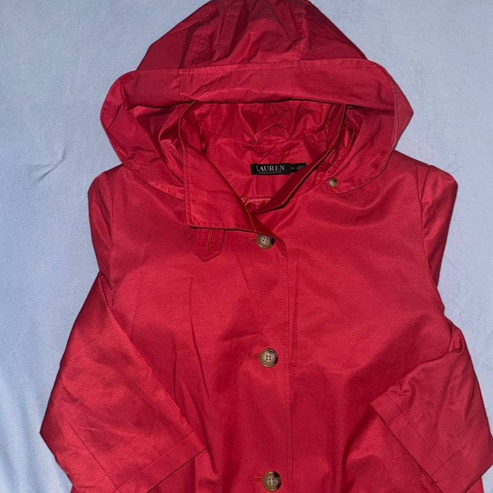 Women’s hooded A-Line Raincoat
New without tags (I lost weight, never worn)